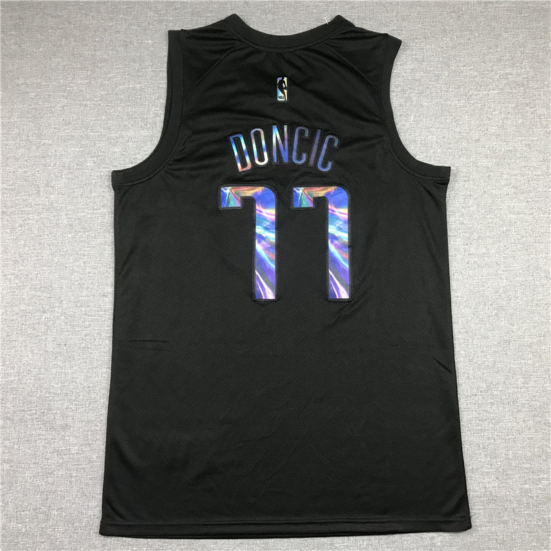 Men's Dallas Mavericks Luka Doncic #77 Black Swingman Game Jersey